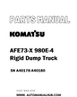 Komatsu AFE73-X 980E-4 Rigid Dump Truck Parts Manual SN A40178-A40180 - PDF 