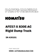 Komatsu AFE57-X 830E-AC Rigid Dump Truck Parts Manual SN A30101 - PDF