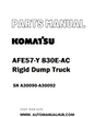 Komatsu AFE57-Y 830E-AC Rigid Dump Truck Parts Manual SN A30090-A30092 - PDF