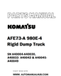Komatsu AFE73-A 980E-4 Rigid Dump Truck Parts Manual SN A40004-A40030, A40033- A40042 & A40045-A40049 - PDF 