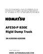 Komatsu AFE50-P 830E Rigid Dump Truck Parts Manual SN A30596-A30598 - PDF