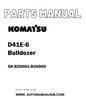 Komatsu D41E-6 Bulldozer Parts Manual SN B20001-B30000 - PDF