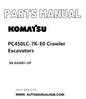 Komatsu PC450LC-7K-E0 Crawler Excavators Parts Manual SN K45001-UP PDF