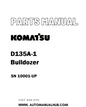 Komatsu D135A-1 Bulldozer Parts Manual SN 10001-UP - PDF