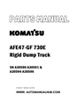 Komatsu AFE47-GF 730E Rigid Dump Truck Parts Manual SN A30590-A30591 & A30594-A30596 - PDF