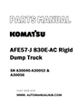 Komatsu AFE57-J 830E-AC Rigid Dump Truck Parts Manual SN A30040-A30052 & A30056 - PDF 