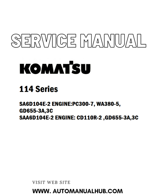 Komatsu 114 Series Diesel Engine Service Repair Manual - PDF