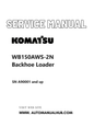 Komatsu WB150AWS-2N Backhoe Loader Service And Repair Manual SN A90001 and up PDF