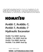 Komatsu Pc400-7, Pc400lc-7, Pc450-7, Pc450lc-7 Hydraulic Excavator Service And Repair Manual SN 50001 and up, 20001 and up PDF