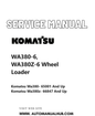 Komatsu WA380-6, WA380Z-6 Wheel Loader Service And Repair Manual PDF