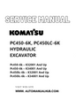 KOMATSU PC450-6K, PC450LC-6K HYDRAULIC EXCAVATOR SERVICE AND REPAIR MANUAL SN K32001 and up, K34001 and up PDF