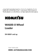 Komatsu WA600-8 Wheel Loader Service And Repair Manual SN 80001 and up PDF