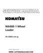 Komatsu WA900-1 Wheel Loader Service And Repair Manual SN 20008 and up PDF