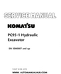 Komatsu PC95-1 Hydraulic Excavator Service And Repair Manual SN 5000007 and up PDF
