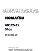Komatsu 6D125-1Y Shop Service And Repair Manual SN 10276-UP - PDF