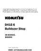 Komatsu D41E-6 Bulldozer Shop Service And Repair Manual SN B30001-B40000 - PDF