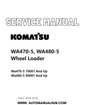 Komatsu WA470-5, WA480-5 Wheel Loader Service And Repair Manual PDF