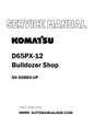 Komatsu D65PX-12 Bulldozer Shop Service And Repair Manual SN 60884-UP - PDF