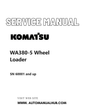 Komatsu WA380-5 Wheel Loader Service And Repair Manual SN 60001 and up PDF