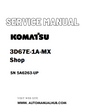 Komatsu 3D67E-1A-MX Shop Service And Repair Manual SN 5A6263-UP - PDF