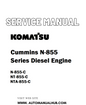 Komatsu Cummins N-855 Series Diesel Engine Service And Repair Manual - PDF