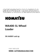 Komatsu WA400-5L Wheel Loader Service And Repair Manual SN A40001 and up PDF