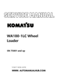 Komatsu WA180-1LC Wheel Loader Service And Repair Manual SN 75001 and up PDF
