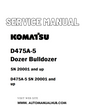 Komatsu D475A-5 Dozer Bulldozer Service And Repair Manual SN 20001 and up - PDF