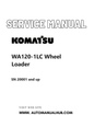 Komatsu WA120-1LC Wheel Loader Service And Repair Manual SN 20001 and up PDF