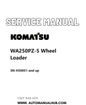 Komatsu WA250PZ-5 Wheel Loader Service And Repair Manual SN H50051 and up PDF