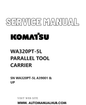 KOMATSU WA320PT-5L PARALLEL TOOL CARRIER SERVICE AND REPAIR MANUAL SN WA320PT-5L A39001 & UP PDF