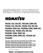 Komatsu FG10/15/18-20, FG15H/18H-20, FD10/15/18-20, FG20/25/30-16, FG20H/25H-16, FG20N/25N/30N-16, FG35A-16, FD20/25/30-16, FD20H/25H/30H-16, FD20N/25N/30N-16, FD35A-16 Forklift Service And Repair Manual - PDF