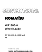 Komatsu WA1200-6 Wheel Loader Service And Repair Manual SN WA1200-6 - 60001 and up PDF