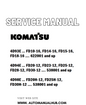 Komatsu 4D93E, 4D94E, 4D98E Engine Service And Repair Manual - PDF