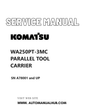 KOMATSU WA250PT-3MC PARALLEL TOOL CARRIER SERVICE AND REPAIR MANUAL SN A78001 and UP PDF