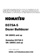 Komatsu D375A-5 Dozer Bulldozer Service And Repair Manual SN 18001 and up - PDF
