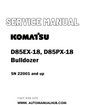 Komatsu D85EX-18, D85PX-18 Bulldozer Service And Repair Manual SN 22001 and up - PDF