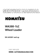 Komatsu WA380-1LC Wheel Loader Service And Repair Manual SN A45001 and up PDF