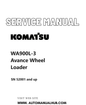 Komatsu WA900L-3 Avance Wheel Loader Service And Repair Manual SN 52001 and up PDF