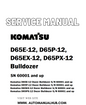 Komatsu D65E-12, D65P-12, D65EX-12, D65PX-12 Bulldozer Service And Repair Manual SN 60001 and up - PDF