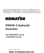 Komatsu PW95R-2 Hydraulic Excavator Service Repair Manual SN 21D0210001 and up, 21D0220001 and up PDF