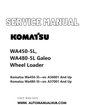 Komatsu WA450-5L, WA480-5L Galeo Wheel Loader Service And Repair Manual SN A36001 and, A37001 and up PDF