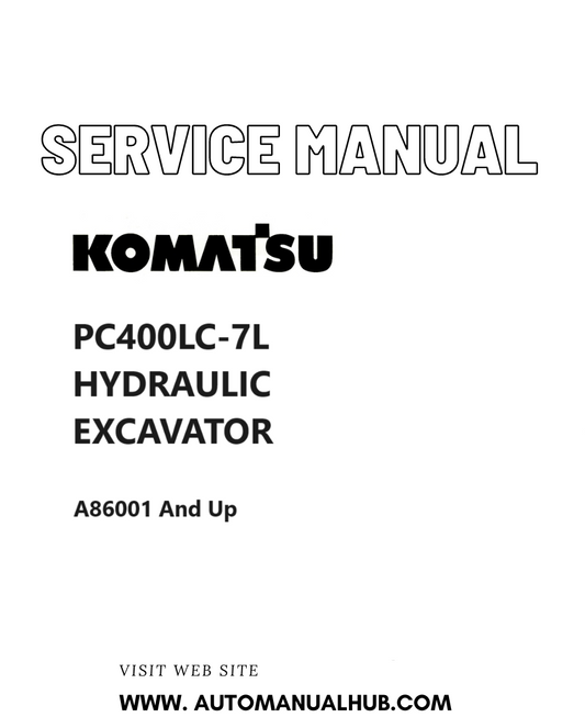 KOMATSU PC400LC-7L HYDRAULIC EXCAVATOR SERVICE AND REPAIR MANUAL PDF