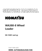 Komatsu WA380-8 Wheel Loader Service And Repair Manual SN 15001 and up PDF