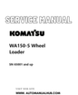 Komatsu WA150-5 Wheel Loader Service And Repair Manual SN 65001 and up PDF