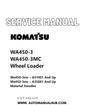 Komatsu WA450-3, WA450-3MC Wheel Loader Service And Repair Manual SN A31001 and up, A35001 and up PDF