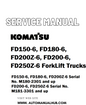 Komatsu FD150-6, FD180-6, FD200Z-6, FD200-6, FD250Z-6 ForkLift Trucks Service And Repair Manual - PDF