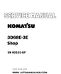 Komatsu 3D68E-3E Shop Service And Repair Manual SN 00101-UP - PDF