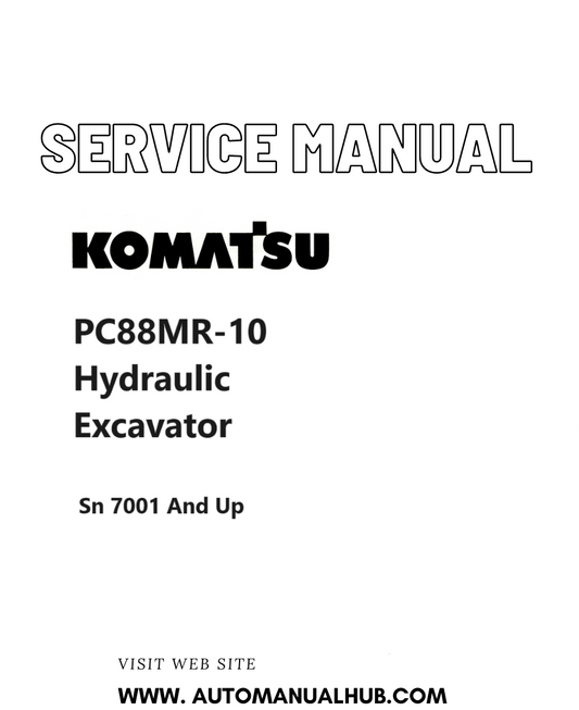 Komatsu PC88MR-10 Hydraulic Excavator Service And Repair Manual PDF