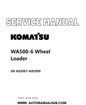 Komatsu WA500-6 Wheel Loader Service And Repair Manual SN A92001-A92999 PDF
